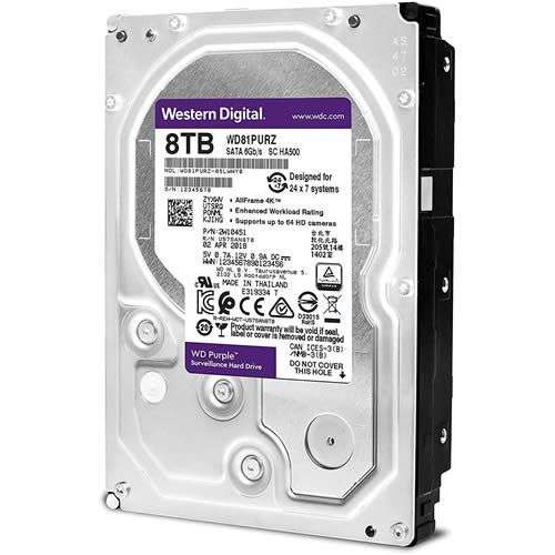 WD PURPLE 8TB SURVEILLANCE HARD DRIVE